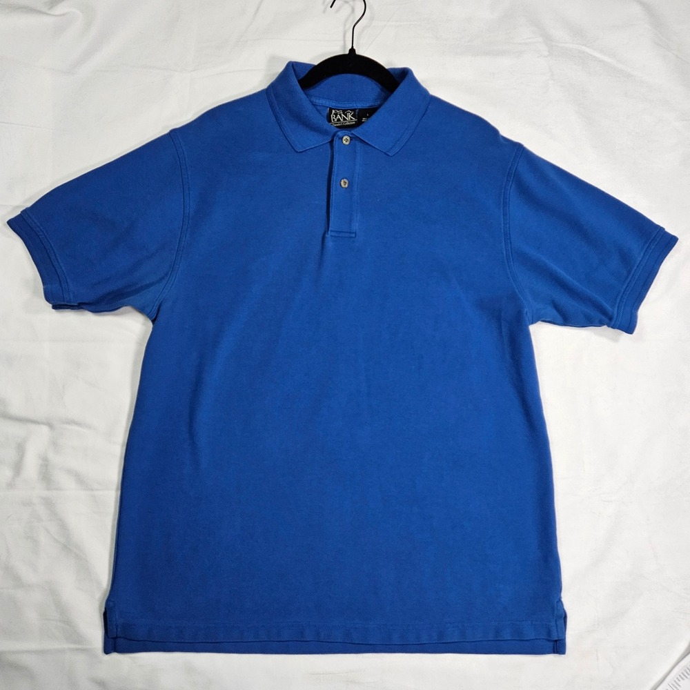 Jos. A. Bank Travelers Collection Large Blue‎ Cotton Pique Polo Shirt